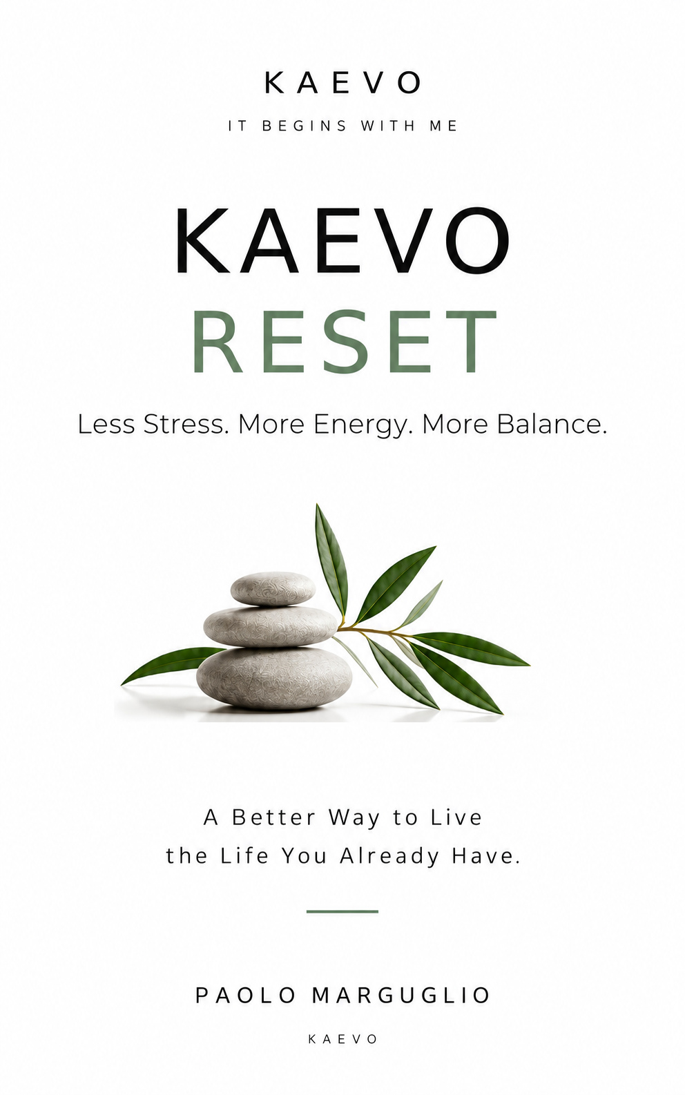 KAEVO RESET — cover and mockup
